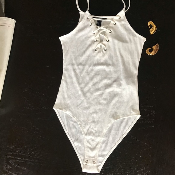 FOREVER 21  lace front bodysuit SOLD - Picture 2 of 6